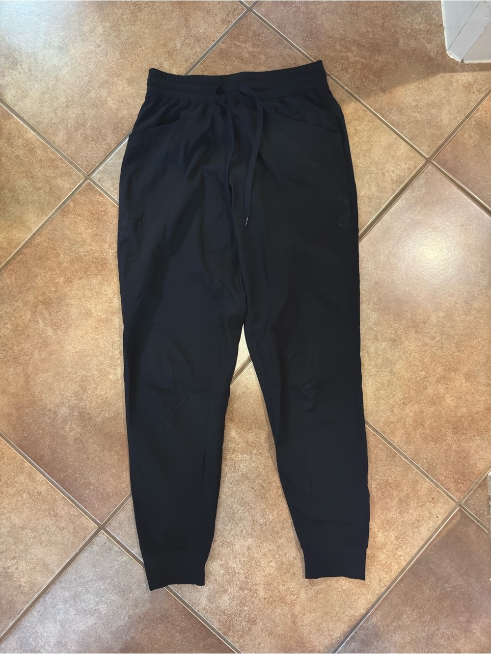 Kids Black Jogger Pants with Drawstring Waist